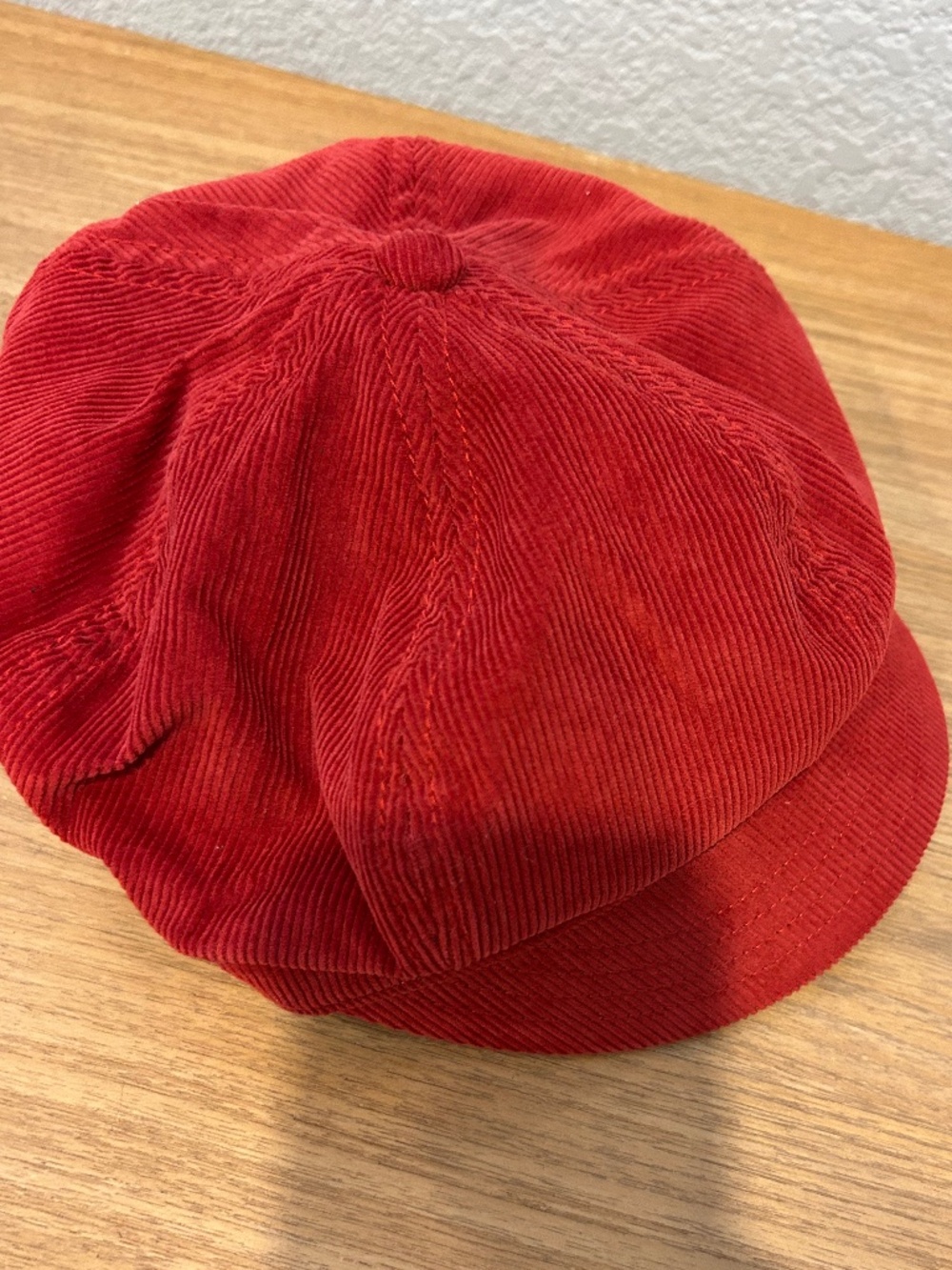 Banana Republic Corduroy Newsboy Cap Red S/M